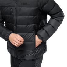 Jack Wolfskin Winter Down Jacket DNA Tundra Hoody with Hood (very warm, windproof) phantom grey Men